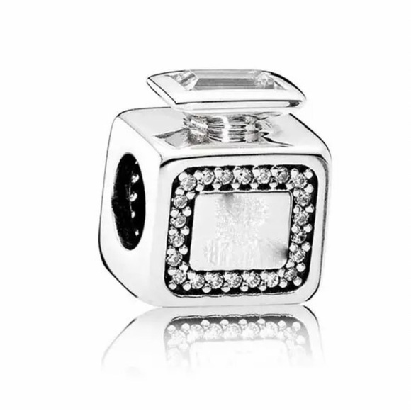 NWOT Signature Scent Perfume Bottle Charm Sterling Silver 915 w/ Clear Zirconia - Picture 1 of 8